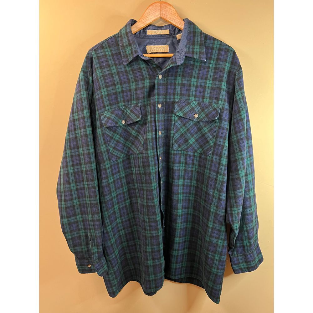 Vintage Claybrooke Outdoors Acrylic‎ Flannel Shirt - Mens XLT